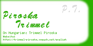 piroska trimmel business card